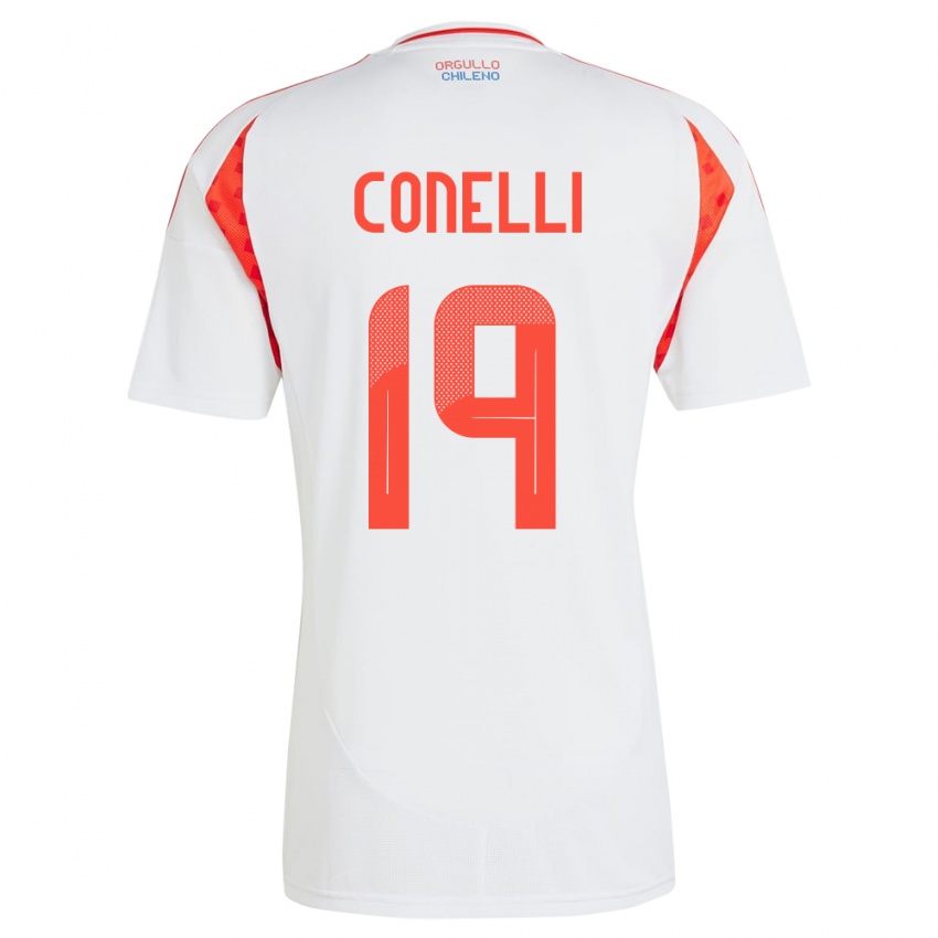 Niño Camiseta Chile Vicente Conelli #19 Blanco 2ª Equipación 24-26 La Camisa México