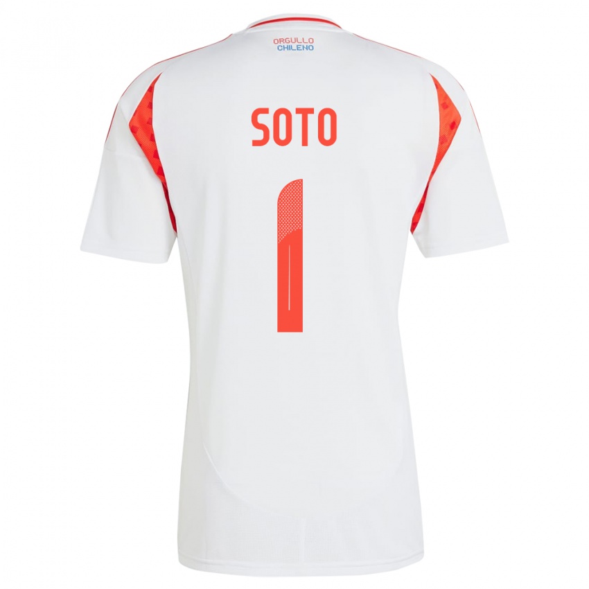 Niño Camiseta Chile Fernando Soto #1 Blanco 2ª Equipación 24-26 La Camisa México