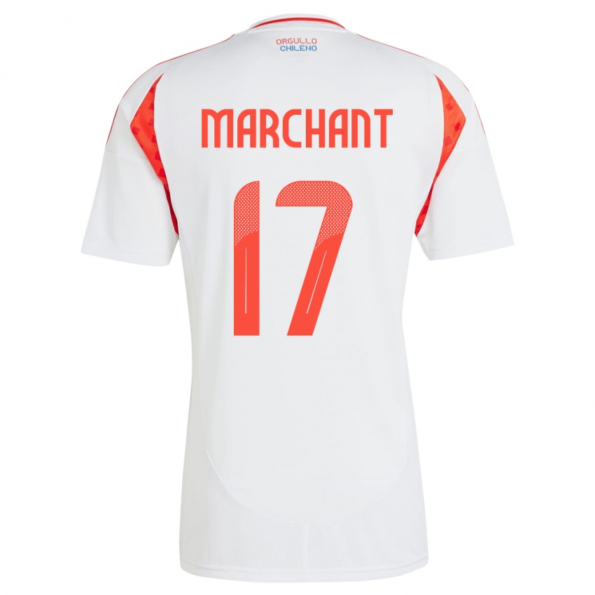 Niño Camiseta Chile Francisco Marchant #17 Blanco 2ª Equipación 24-26 La Camisa México