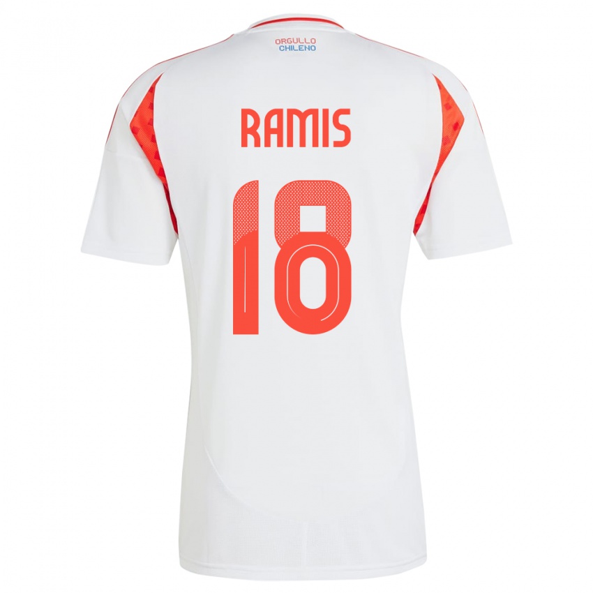 Niño Camiseta Chile Oliver Ramis #18 Blanco 2ª Equipación 24-26 La Camisa México