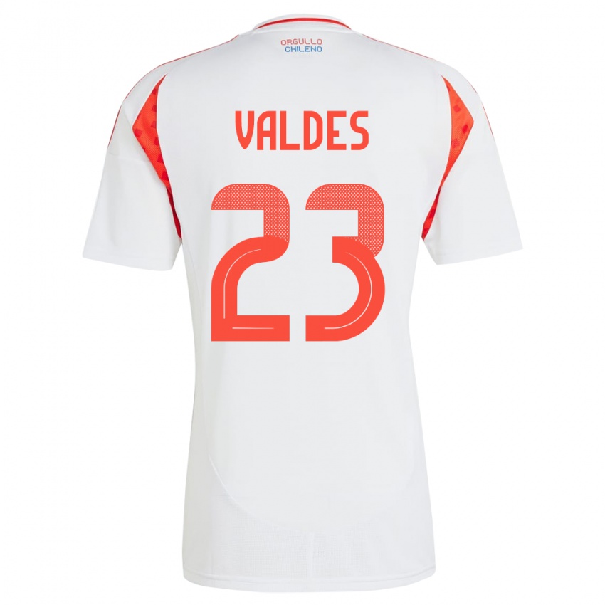 Niño Camiseta Chile Francisco Valdés #23 Blanco 2ª Equipación 24-26 La Camisa México