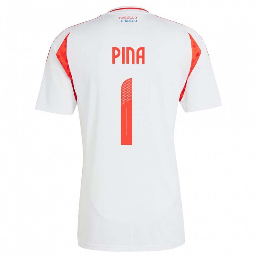 Niño Camiseta Chile Cristóbal Piña #1 Blanco 2ª Equipación 24-26 La Camisa México