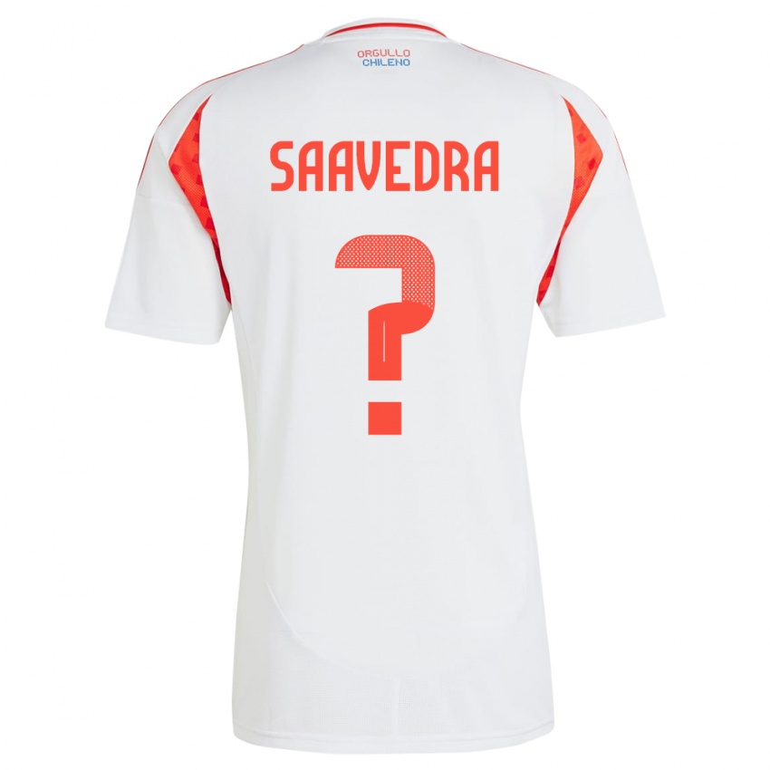 Niño Camiseta Chile Danilo Saavedra #0 Blanco 2ª Equipación 24-26 La Camisa México