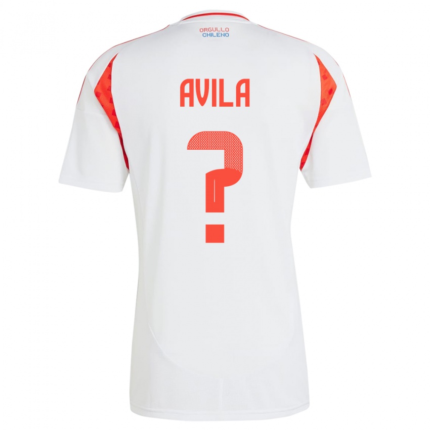 Niño Camiseta Chile Gustavo Ávila #0 Blanco 2ª Equipación 24-26 La Camisa México