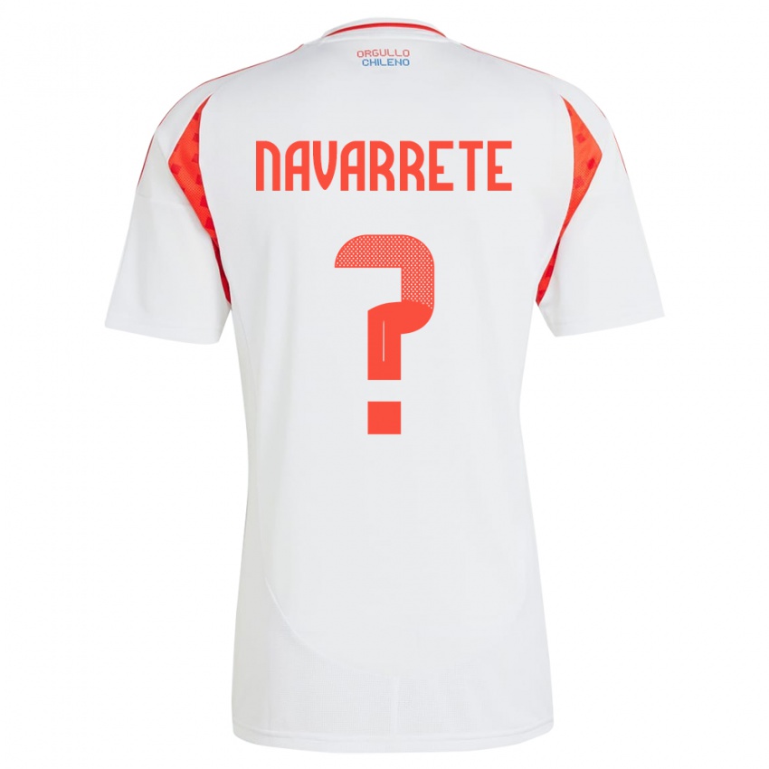 Niño Camiseta Chile Sebastián Navarrete #0 Blanco 2ª Equipación 24-26 La Camisa México