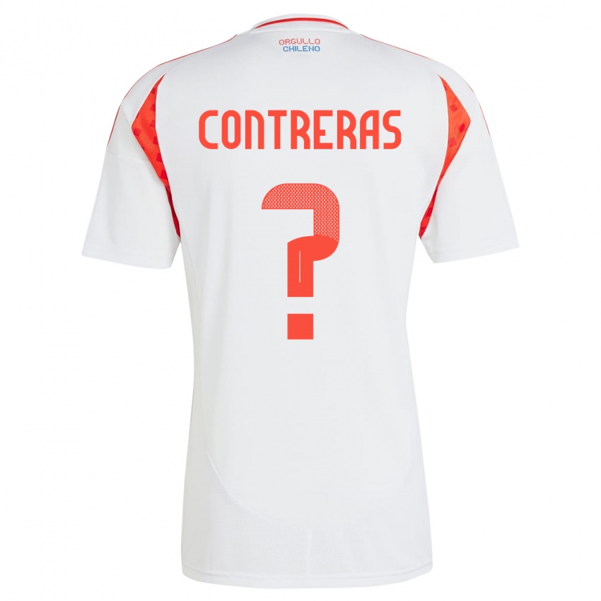 Niño Camiseta Chile Mathías Contreras #0 Blanco 2ª Equipación 24-26 La Camisa México