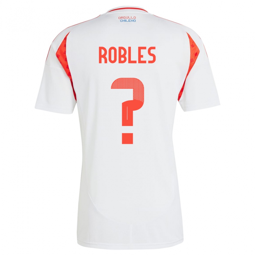 Niño Camiseta Chile Diego Robles #0 Blanco 2ª Equipación 24-26 La Camisa México