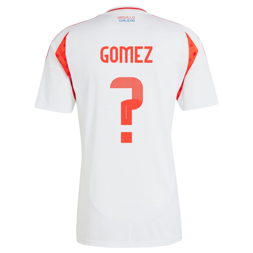 Niño Camiseta Chile Cristóbal Gómez #0 Blanco 2ª Equipación 24-26 La Camisa México