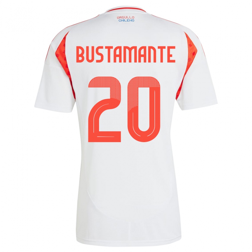 Niño Camiseta Chile Paloma Bustamante #20 Blanco 2ª Equipación 24-26 La Camisa México