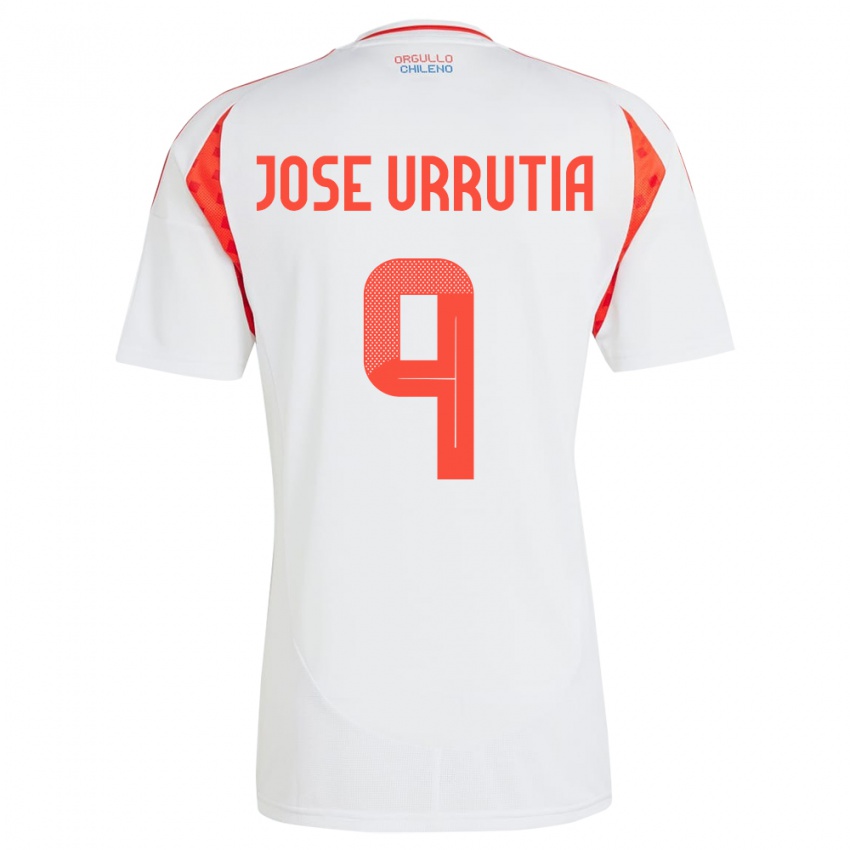 Niño Camiseta Chile María José Urrutia #9 Blanco 2ª Equipación 24-26 La Camisa México