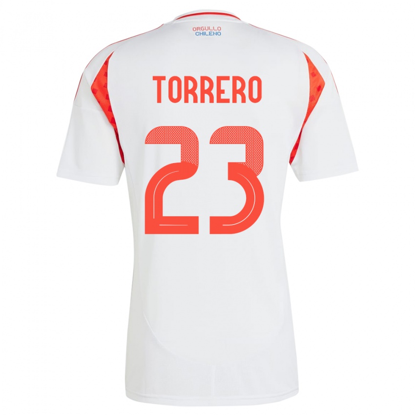 Niño Camiseta Chile Ryann Torrero #23 Blanco 2ª Equipación 24-26 La Camisa México