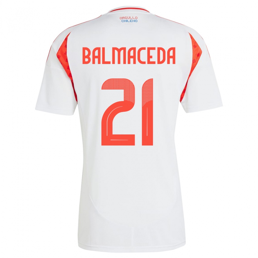 Niño Camiseta Chile Rosario Balmaceda #21 Blanco 2ª Equipación 24-26 La Camisa México