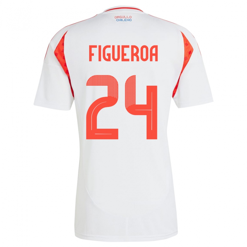 Niño Camiseta Chile Ámbar Figueroa #24 Blanco 2ª Equipación 24-26 La Camisa México