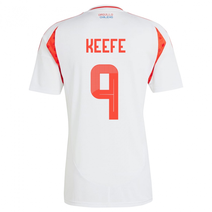 Niño Camiseta Chile Sonya Keefe #9 Blanco 2ª Equipación 24-26 La Camisa México