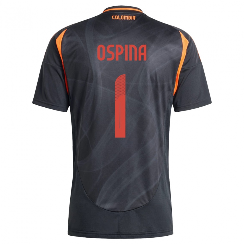 Niño Camiseta Colombia David Ospina #1 Negro 2ª Equipación 24-26 La Camisa México