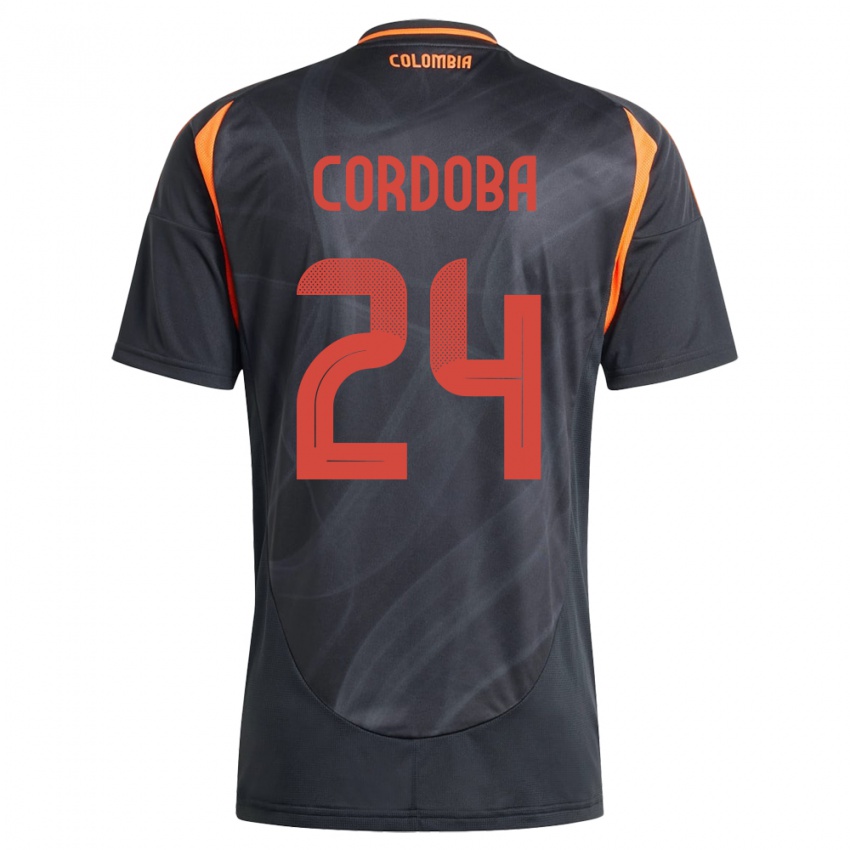 Niño Camiseta Colombia Jhon Córdoba #24 Negro 2ª Equipación 24-26 La Camisa México