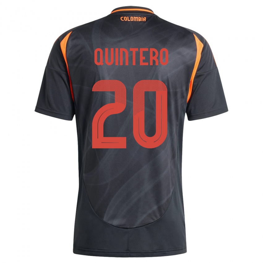 Niño Camiseta Colombia Juan Fernando Quintero #20 Negro 2ª Equipación 24-26 La Camisa México