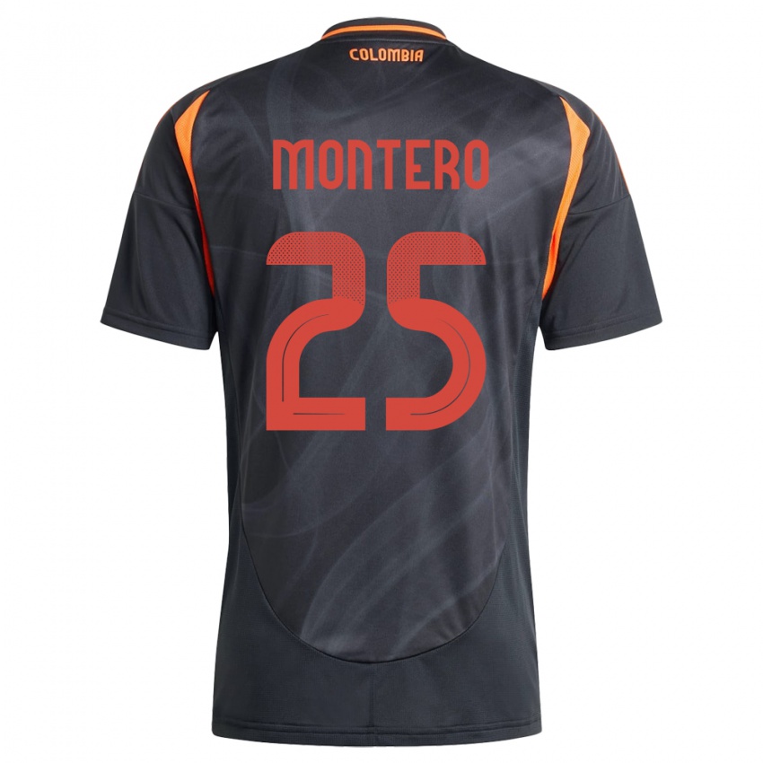 Niño Camiseta Colombia Álvaro Montero #25 Negro 2ª Equipación 24-26 La Camisa México