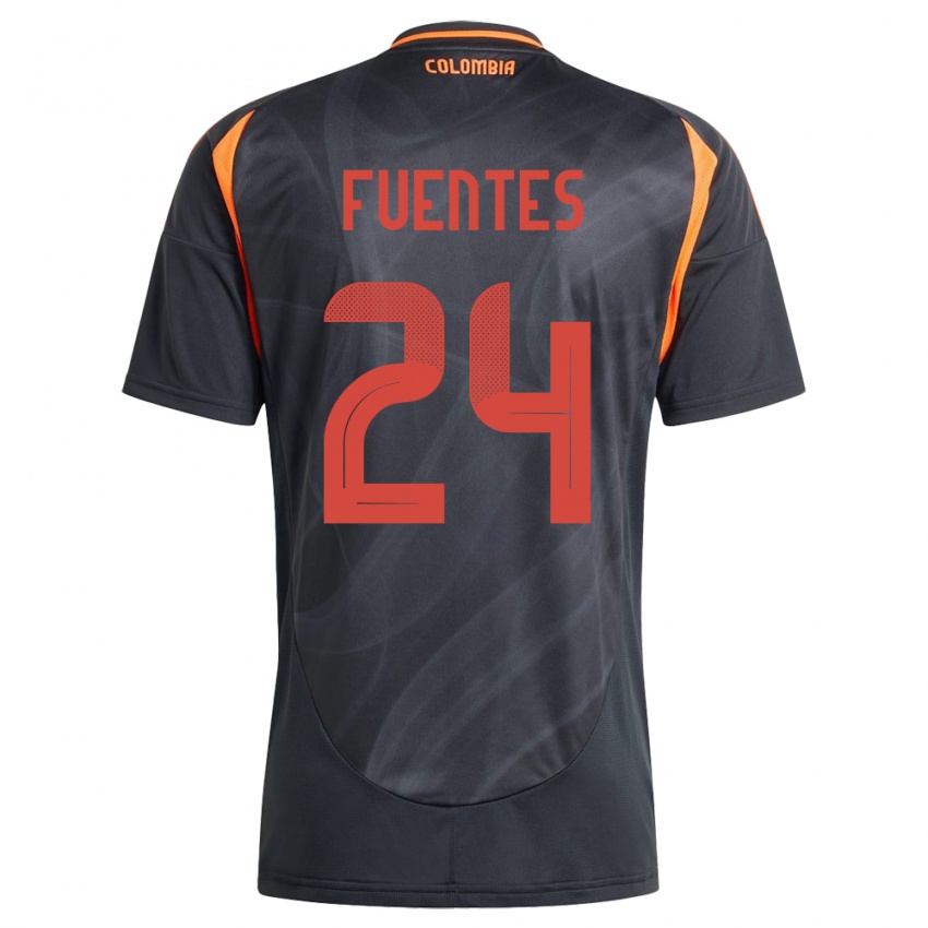 Niño Camiseta Colombia Gabriel Fuentes #24 Negro 2ª Equipación 24-26 La Camisa México