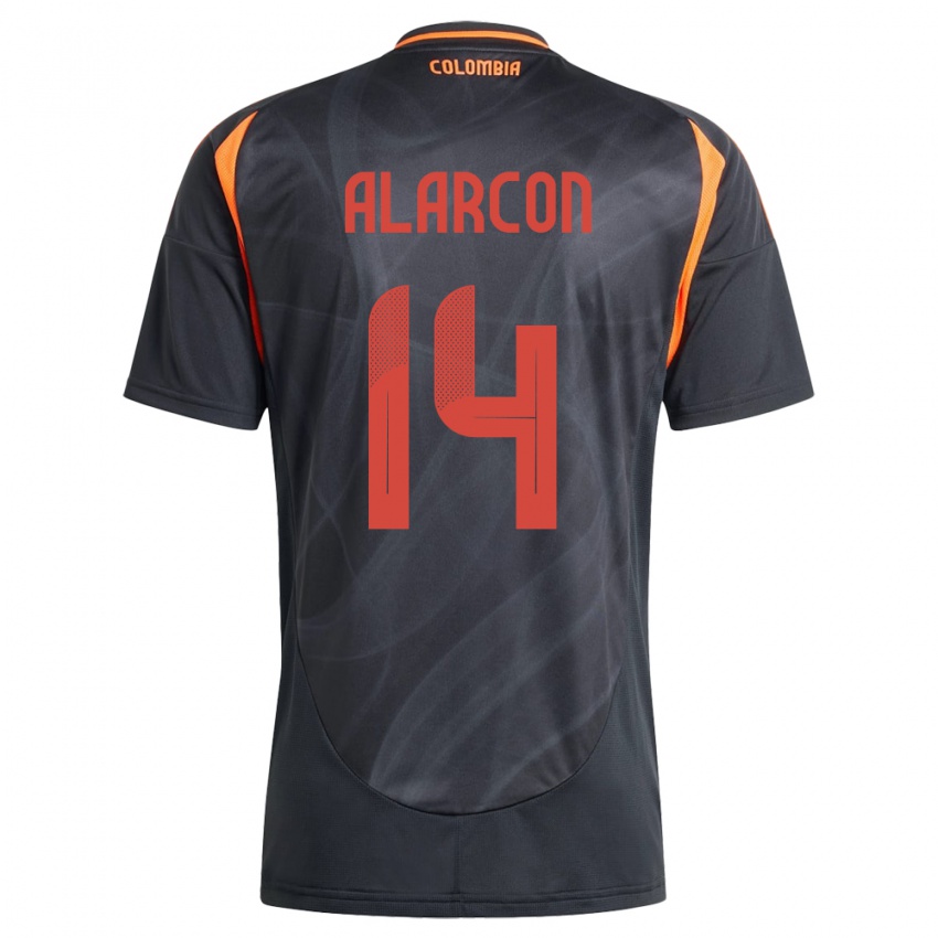 Niño Camiseta Colombia Andrés Alarcón #14 Negro 2ª Equipación 24-26 La Camisa México