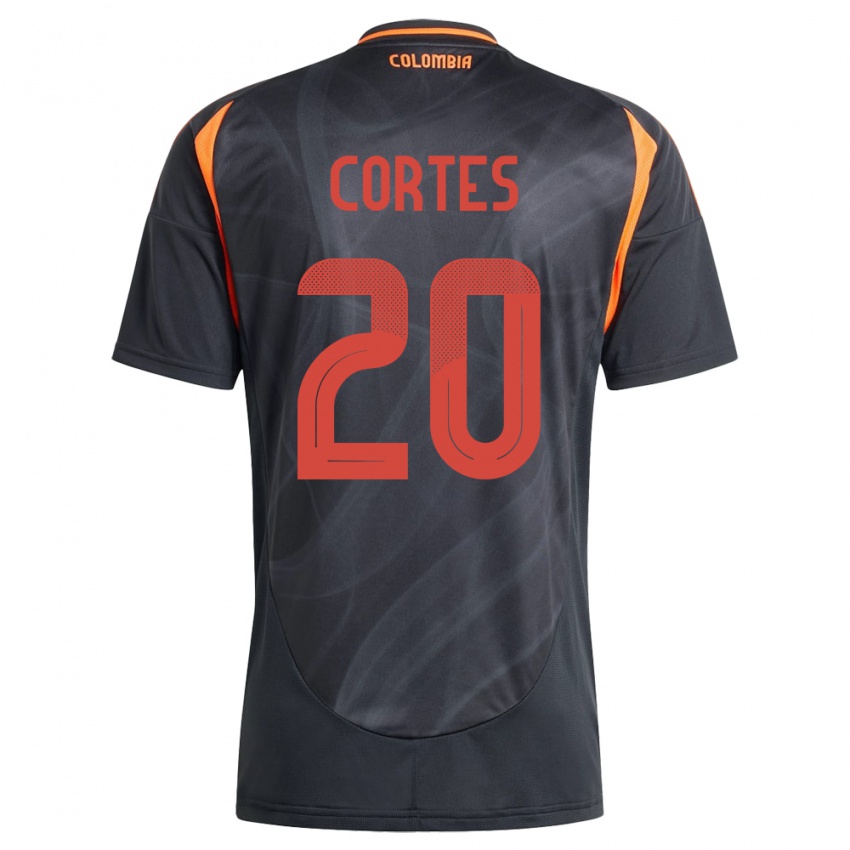 Niño Camiseta Colombia Óscar Cortés #20 Negro 2ª Equipación 24-26 La Camisa México