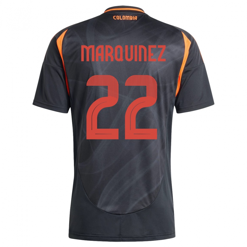 Niño Camiseta Colombia Luis Marquinez #22 Negro 2ª Equipación 24-26 La Camisa México