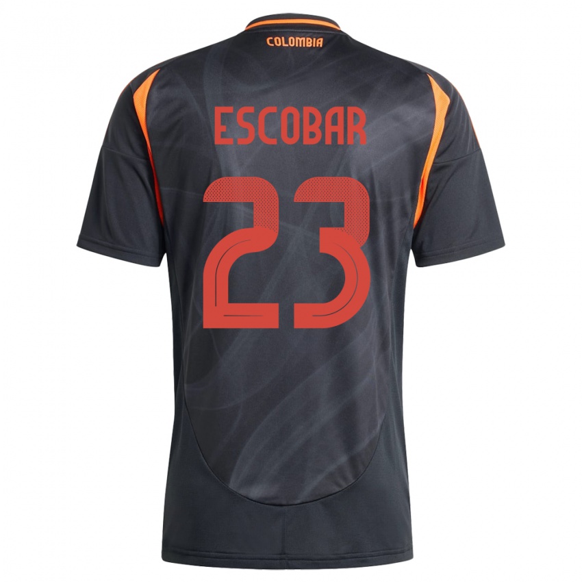 Niño Camiseta Colombia Josen Escobar #23 Negro 2ª Equipación 24-26 La Camisa México