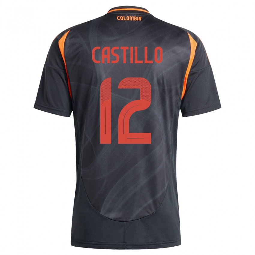 Niño Camiseta Colombia Juan Castillo #12 Negro 2ª Equipación 24-26 La Camisa México