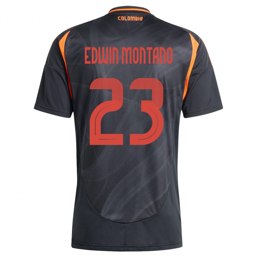 Niño Camiseta Colombia John Edwin Montaño #23 Negro 2ª Equipación 24-26 La Camisa México