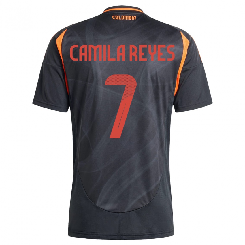 Niño Camiseta Colombia María Camila Reyes #7 Negro 2ª Equipación 24-26 La Camisa México