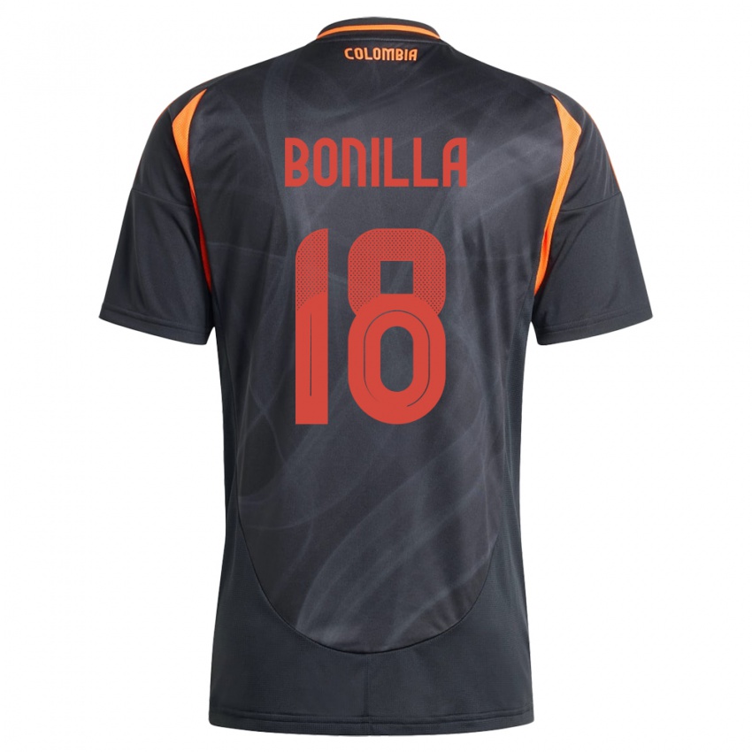 Niño Camiseta Colombia Wendy Bonilla #18 Negro 2ª Equipación 24-26 La Camisa México