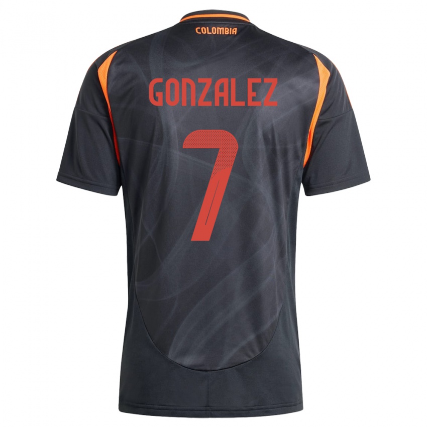 Niño Camiseta Colombia Celis González #7 Negro 2ª Equipación 24-26 La Camisa México