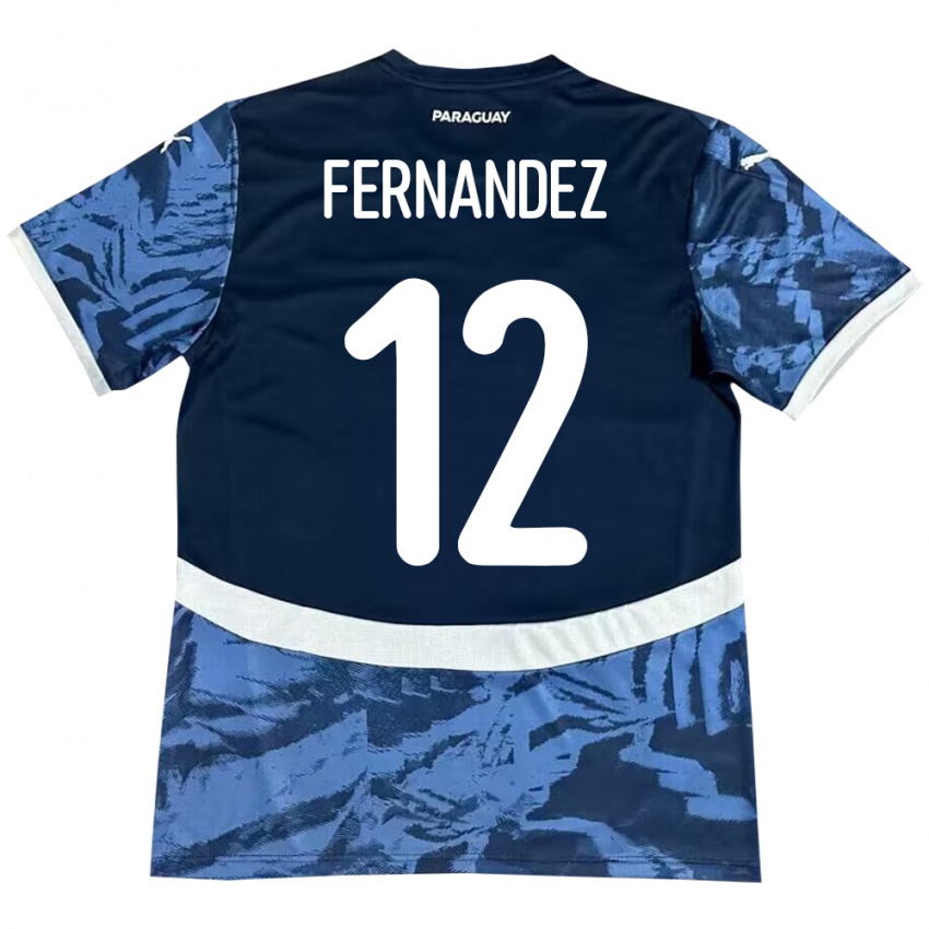 Niño Camiseta Paraguay Gatito Fernández #12 Azul 2ª Equipación 24-26 La Camisa México