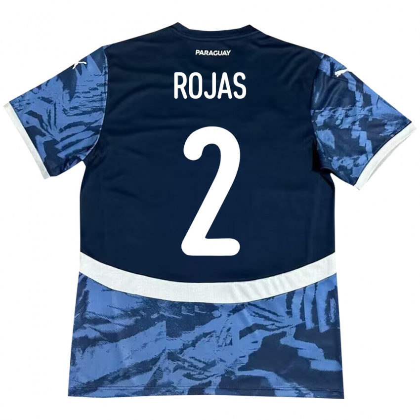 Niño Camiseta Paraguay Robert Rojas #2 Azul 2ª Equipación 24-26 La Camisa México