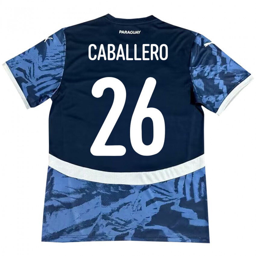 Niño Camiseta Paraguay Hernesto Caballero #26 Azul 2ª Equipación 24-26 La Camisa México