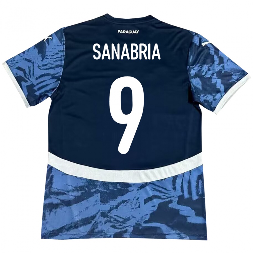 Niño Camiseta Paraguay Antonio Sanabria #9 Azul 2ª Equipación 24-26 La Camisa México