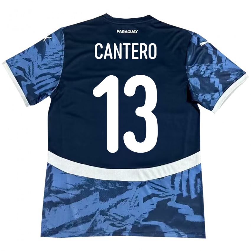 Niño Camiseta Paraguay Alexis Cantero #13 Azul 2ª Equipación 24-26 La Camisa México