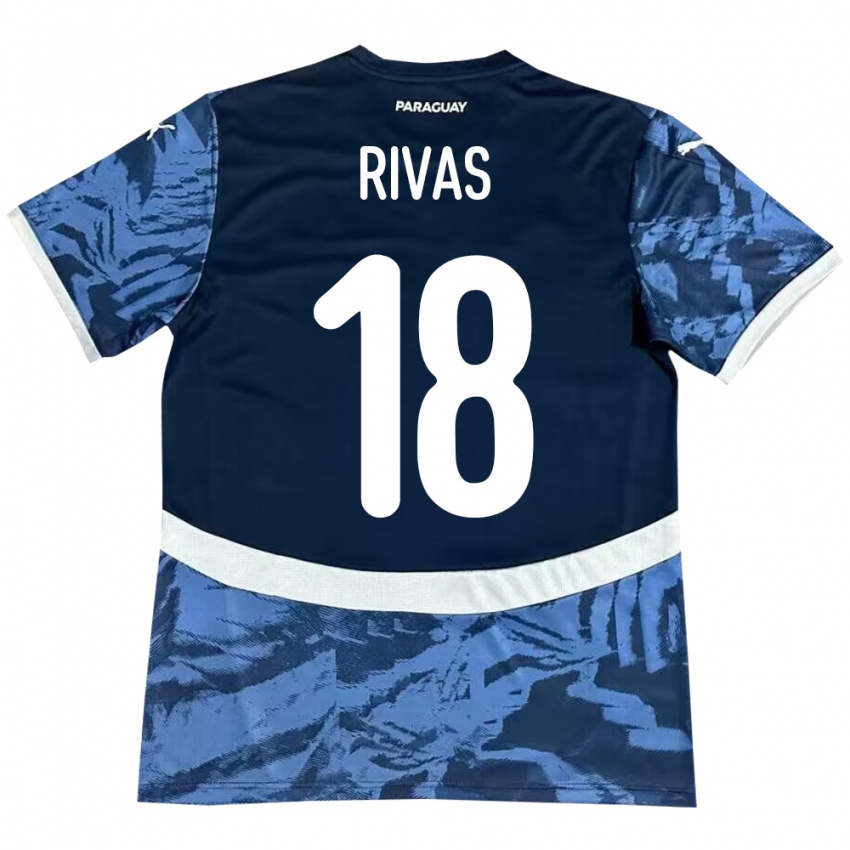 Niño Camiseta Paraguay Daniel Rivas #18 Azul 2ª Equipación 24-26 La Camisa México