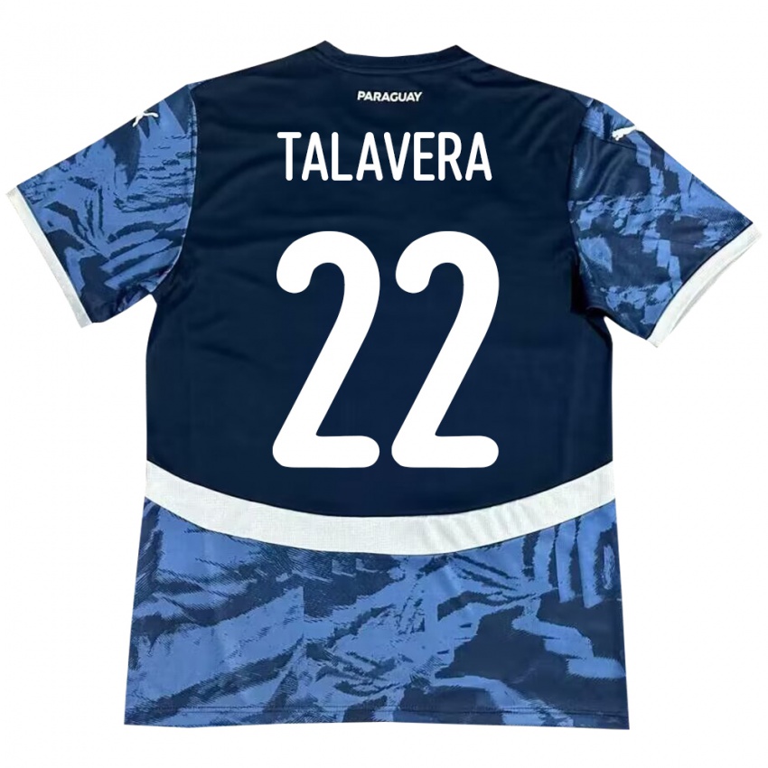 Niño Camiseta Paraguay Javier Talavera #22 Azul 2ª Equipación 24-26 La Camisa México