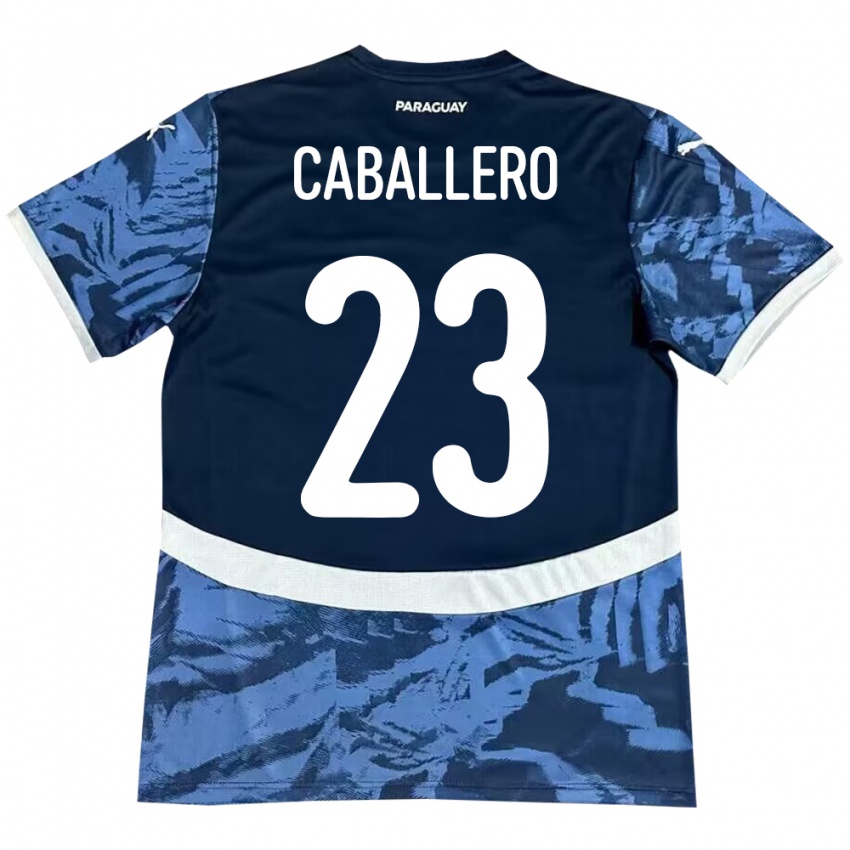 Niño Camiseta Paraguay Tiago Caballero #23 Azul 2ª Equipación 24-26 La Camisa México