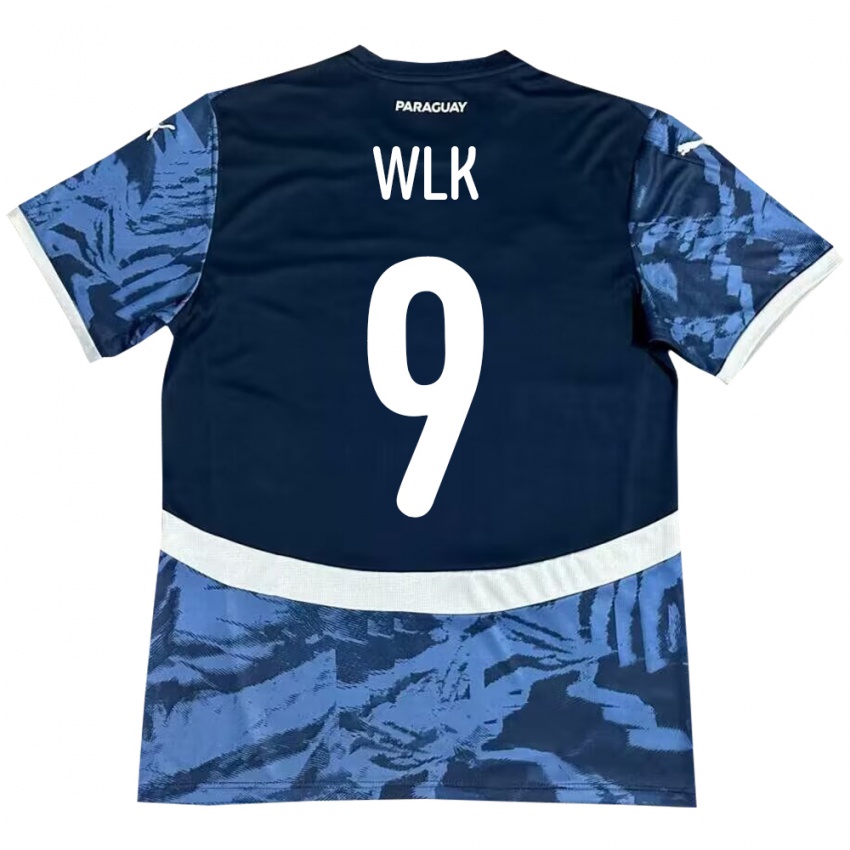 Niño Camiseta Paraguay Allan Wlk #9 Azul 2ª Equipación 24-26 La Camisa México