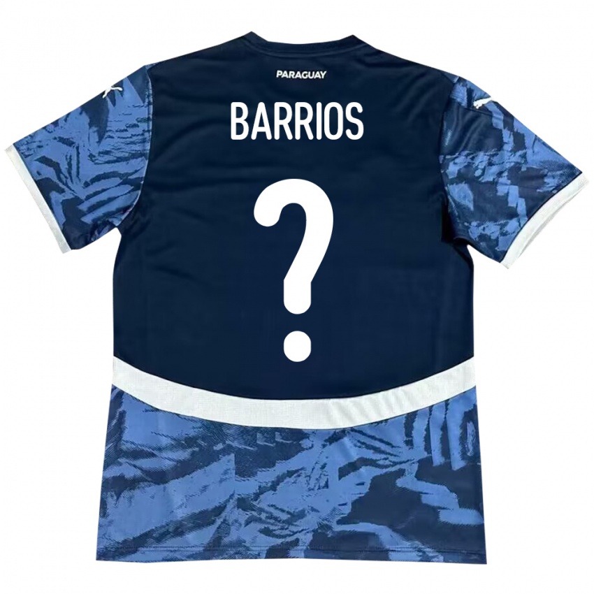 Niño Camiseta Paraguay Fabio Barrios #0 Azul 2ª Equipación 24-26 La Camisa México