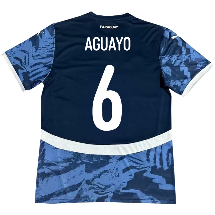 Niño Camiseta Paraguay Ángel Aguayo #6 Azul 2ª Equipación 24-26 La Camisa México