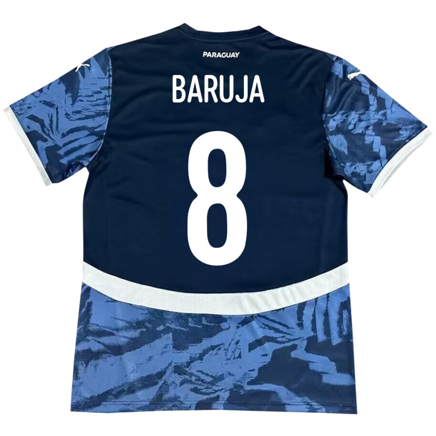 Niño Camiseta Paraguay Fabrizio Baruja #8 Azul 2ª Equipación 24-26 La Camisa México