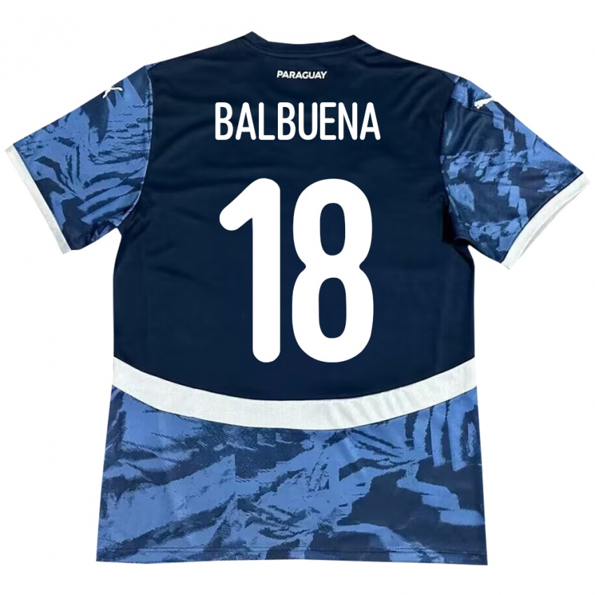 Niño Camiseta Paraguay Axel Balbuena #18 Azul 2ª Equipación 24-26 La Camisa México