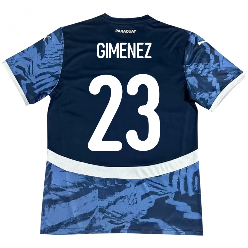 Niño Camiseta Paraguay Miguel Giménez #23 Azul 2ª Equipación 24-26 La Camisa México