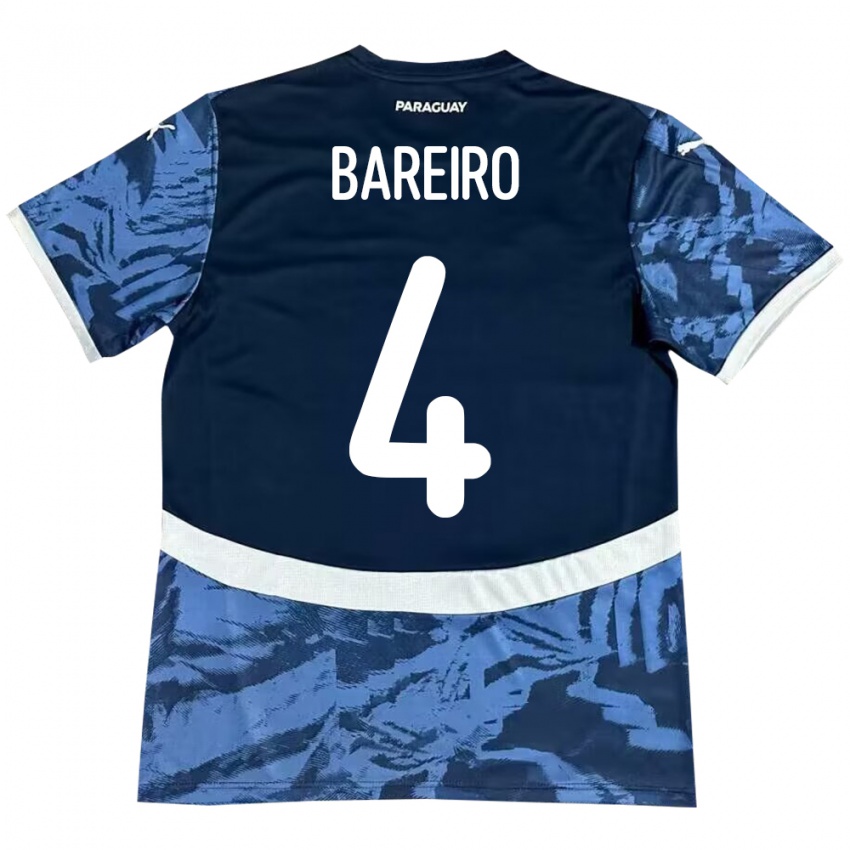 Niño Camiseta Paraguay Daysy Bareiro #4 Azul 2ª Equipación 24-26 La Camisa México