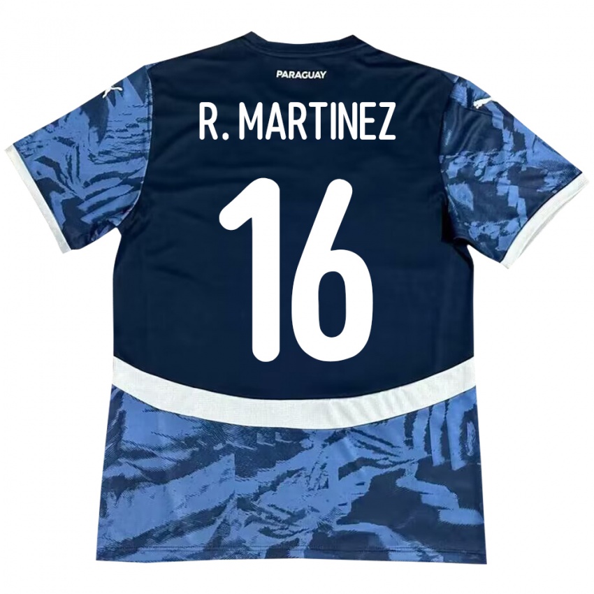 Niño Camiseta Paraguay Ramona Martínez #16 Azul 2ª Equipación 24-26 La Camisa México