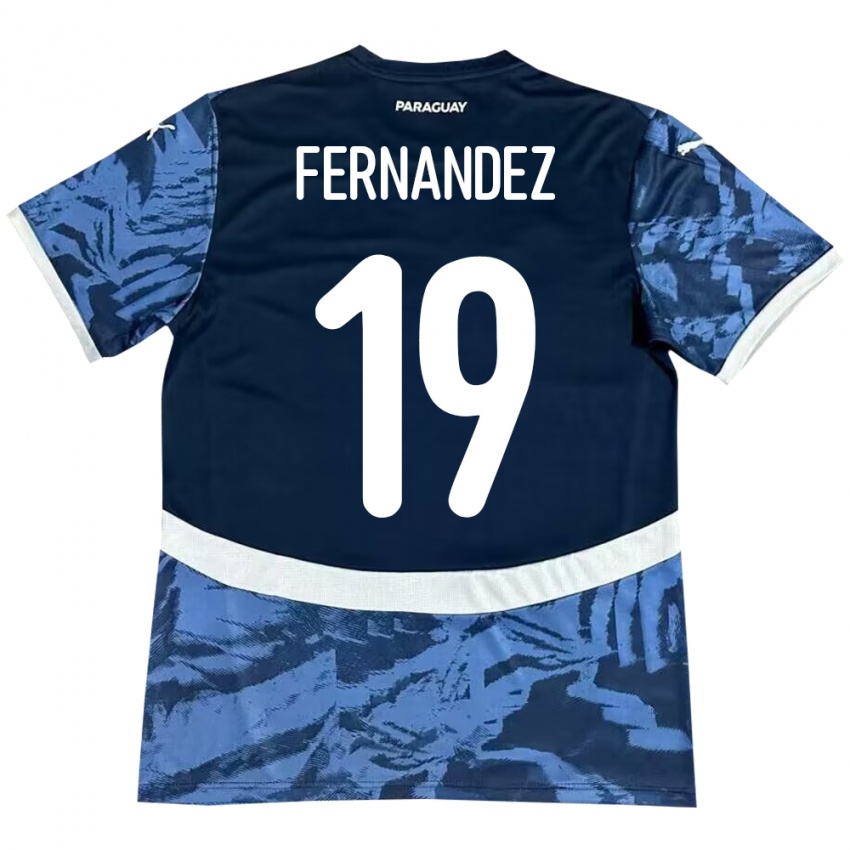 Niño Camiseta Paraguay Rebeca Fernández #19 Azul 2ª Equipación 24-26 La Camisa México