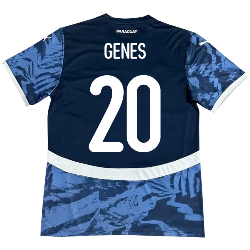 Niño Camiseta Paraguay Paola Genes #20 Azul 2ª Equipación 24-26 La Camisa México